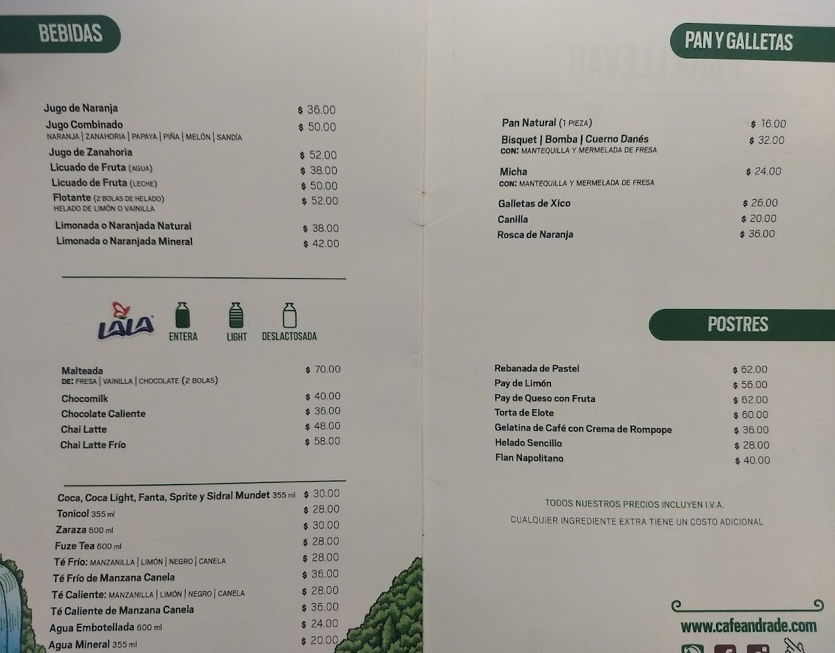 Café Andrade Menu - Image 6